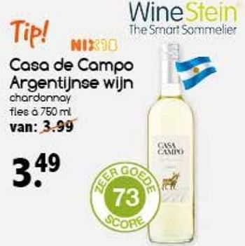 Aanbiedingen Caso de compo argentijnse wijn - Witte wijnen - Geldig van 13/03/2017 tot 19/03/2017 bij Agrimarkt