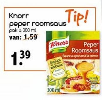 Aanbiedingen Knorr peper roomsaus - Knorr - Geldig van 13/03/2017 tot 19/03/2017 bij Agrimarkt