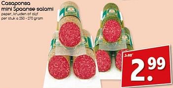 Aanbiedingen Casaponso mini spaanse salami - Huismerk - Agrimarkt - Geldig van 13/03/2017 tot 19/03/2017 bij Agrimarkt