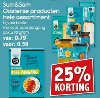 Aanbiedingen Sum+sam oosterse producten hele assortiment - Sum&amp;Sam - Geldig van 13/03/2017 tot 19/03/2017 bij Agrimarkt