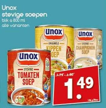 Aanbiedingen Unox stevige soepen - Unox - Geldig van 13/03/2017 tot 19/03/2017 bij Agrimarkt