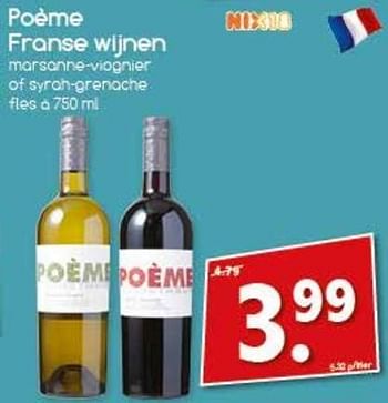 Aanbiedingen Poème franse wijnen - Witte wijnen - Geldig van 13/03/2017 tot 19/03/2017 bij Agrimarkt
