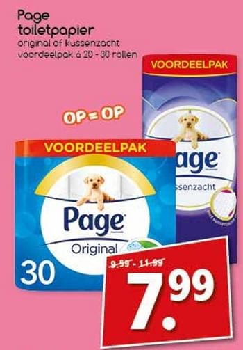 Aanbiedingen Page toiletpapier - Page - Geldig van 13/03/2017 tot 19/03/2017 bij Agrimarkt