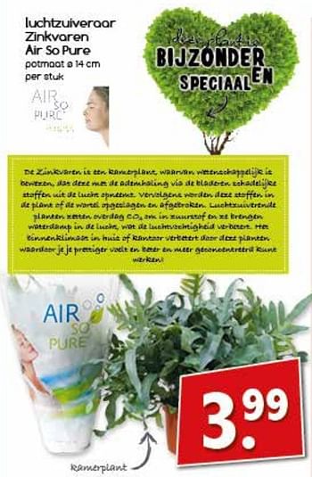 Aanbiedingen Luchtzuiveraar zinkvaren air so pure - Huismerk - Agrimarkt - Geldig van 13/03/2017 tot 19/03/2017 bij Agrimarkt