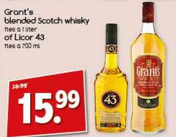 Aanbiedingen Grant`s scotch whisky - Grant's - Geldig van 13/03/2017 tot 19/03/2017 bij Agrimarkt