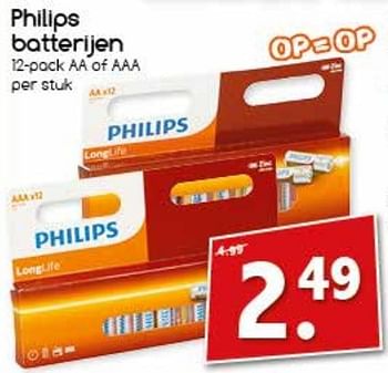 Aanbiedingen Philips batterijen - Philips - Geldig van 13/03/2017 tot 19/03/2017 bij Agrimarkt