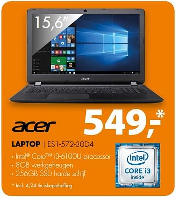 Aanbiedingen Laptop | es1-572-30d4 - Acer - Geldig van 13/03/2017 tot 19/03/2017 bij Expert