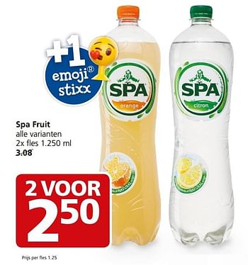 Aanbiedingen Spa fruit - Spa - Geldig van 13/03/2017 tot 19/03/2017 bij Jan Linders