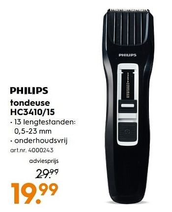 Aanbiedingen Philips tondeuse hc3410-15 - Philips - Geldig van 11/03/2017 tot 24/03/2017 bij Blokker