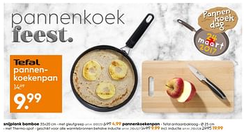 Aanbiedingen Pannen- koekenpan - Tefal - Geldig van 11/03/2017 tot 24/03/2017 bij Blokker