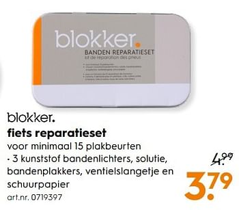 Aanbiedingen Fiets reparatieset - Huismerk - Blokker - Geldig van 11/03/2017 tot 24/03/2017 bij Blokker
