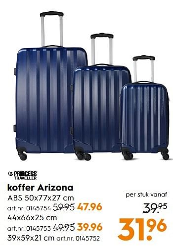 Aanbiedingen Koffer arizona - Princess Traveller - Geldig van 11/03/2017 tot 24/03/2017 bij Blokker