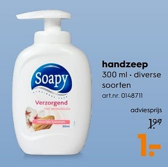 Aanbiedingen Handzeep - Soapy - Geldig van 11/03/2017 tot 24/03/2017 bij Blokker