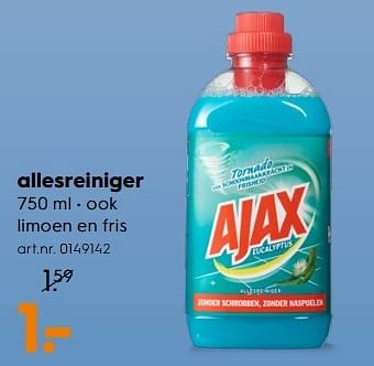 Aanbiedingen Allesreiniger - Ajax - Geldig van 11/03/2017 tot 24/03/2017 bij Blokker
