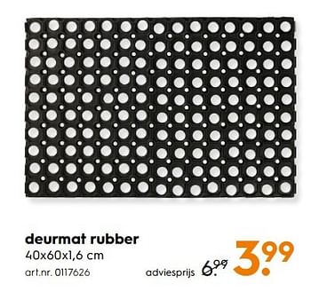 Aanbiedingen Deurmat rubber - Huismerk - Blokker - Geldig van 11/03/2017 tot 24/03/2017 bij Blokker