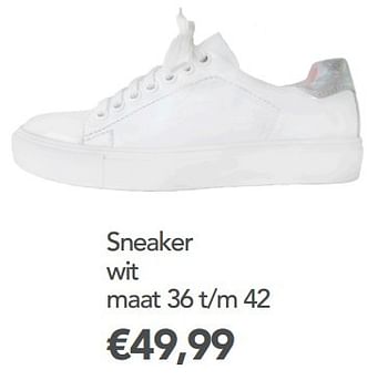 Aanbiedingen Sneaker wit - Poelman - Geldig van 13/03/2017 tot 24/03/2017 bij Schuurman Schoenen