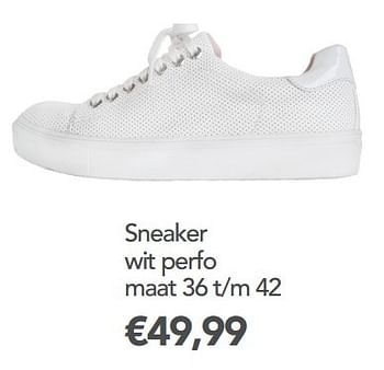 Aanbiedingen Sneaker wit perfo - Poelman - Geldig van 13/03/2017 tot 24/03/2017 bij Schuurman Schoenen
