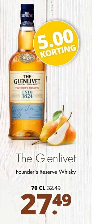 Aanbiedingen The glenlivet founder`s reserve whisky - Glenlivet - Geldig van 12/03/2017 tot 25/03/2017 bij Mitra