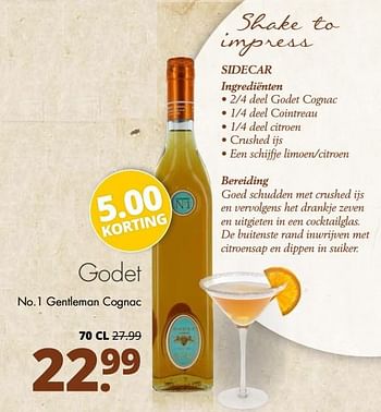 Aanbiedingen Godet no.1 gentleman cognac - Godet - Geldig van 12/03/2017 tot 25/03/2017 bij Mitra