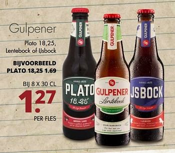 Aanbiedingen Gulpener plato 18,25, lentebock of ijsbock - Gulpener - Geldig van 12/03/2017 tot 25/03/2017 bij Mitra