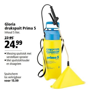 Aanbiedingen Gloria drukspuit prima 5 - Gloria - Geldig van 13/03/2017 tot 26/03/2017 bij Welkoop