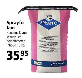 Aanbiedingen Sprayfo lam - sprayfo - Geldig van 13/03/2017 tot 26/03/2017 bij Welkoop
