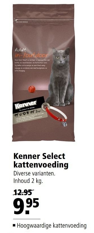 Aanbiedingen Kenner select kattenvoeding - Kenner - Geldig van 13/03/2017 tot 26/03/2017 bij Welkoop
