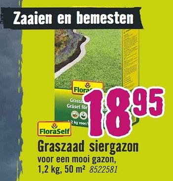 Aanbiedingen Graszaad siergazon voor een mooi gazon - FloraSelf - Geldig van 13/03/2017 tot 26/03/2017 bij Hornbach