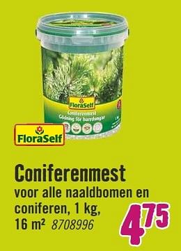 Aanbiedingen Coniferenmest - FloraSelf - Geldig van 13/03/2017 tot 26/03/2017 bij Hornbach