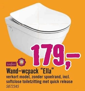 Aanbiedingen Wand-wcpack ella - Jungborn - Geldig van 13/03/2017 tot 26/03/2017 bij Hornbach