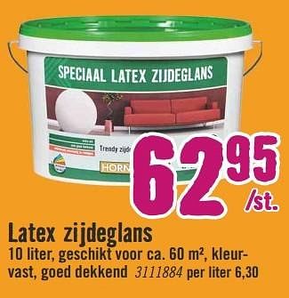 Aanbiedingen Latex zijdeglans - Huismerk Hornbach - Geldig van 13/03/2017 tot 26/03/2017 bij Hornbach