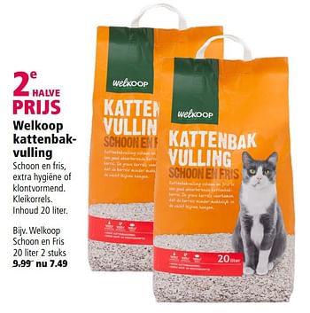 Aanbiedingen Welkoop kattenbakvulling - Huismerk - Welkoop - Geldig van 13/03/2017 tot 26/03/2017 bij Welkoop