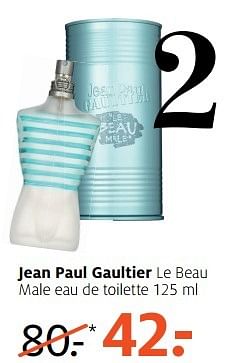 Aanbiedingen Jean paul gaultier le beau male eau de toilette 125 ml - Jean Paul Gaultier - Geldig van 13/03/2017 tot 26/03/2017 bij Etos
