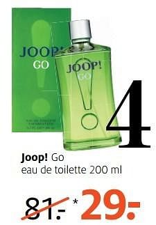 Aanbiedingen Joop! go eau de toilette 200 ml - Joop! - Geldig van 13/03/2017 tot 26/03/2017 bij Etos