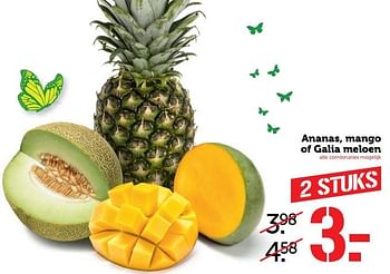Aanbiedingen Ananas, mango of galia meloen - Huismerk - Coop - Geldig van 20/03/2017 tot 26/03/2017 bij Coop