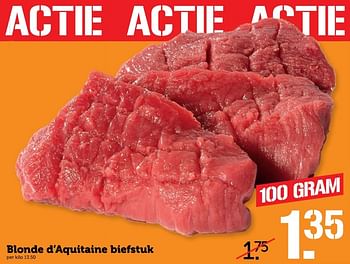 Aanbiedingen Blonde d`aquitaine biefstuk - Huismerk - Coop - Geldig van 20/03/2017 tot 26/03/2017 bij Coop