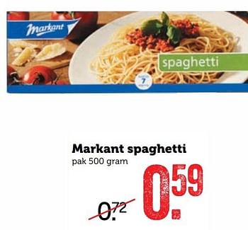 Aanbiedingen Markant spaghetti - Markant - Geldig van 20/03/2017 tot 26/03/2017 bij Coop