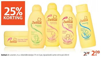 Aanbiedingen Zwitsal zachte crème - Zwitsal - Geldig van 13/03/2017 tot 26/03/2017 bij Etos