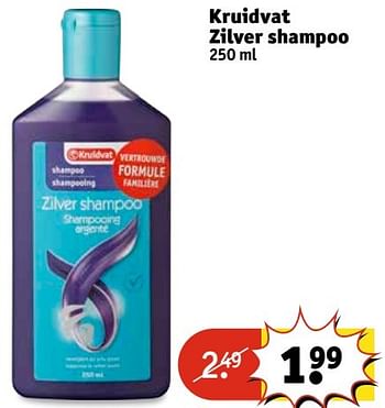 Aanbiedingen Kruidvat zilver shampoo 250 ml - Huismerk - Kruidvat - Geldig van 14/03/2017 tot 26/03/2017 bij Kruidvat