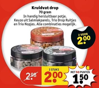 Aanbiedingen Kruidvat drop - Huismerk - Kruidvat - Geldig van 14/03/2017 tot 26/03/2017 bij Kruidvat
