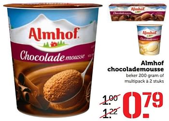 Aanbiedingen Almhof chocolademousse - Almhof - Geldig van 20/03/2017 tot 26/03/2017 bij Coop