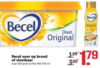 Aanbiedingen Becel voor op brood of vloeibaar - Becel - Geldig van 20/03/2017 tot 26/03/2017 bij Coop