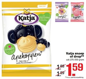 Aanbiedingen Katja snoep of drop - Katja - Geldig van 20/03/2017 tot 26/03/2017 bij Coop