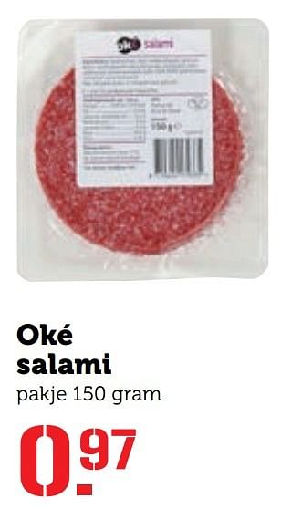 Aanbiedingen Oké salami - Oké - Geldig van 20/03/2017 tot 26/03/2017 bij Coop