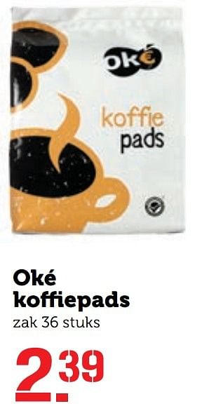 Aanbiedingen Oké koffiepads - Oké - Geldig van 20/03/2017 tot 26/03/2017 bij Coop