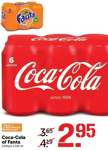 Aanbiedingen Coca-cola of fanta - The Coca Cola Company - Geldig van 20/03/2017 tot 26/03/2017 bij Coop