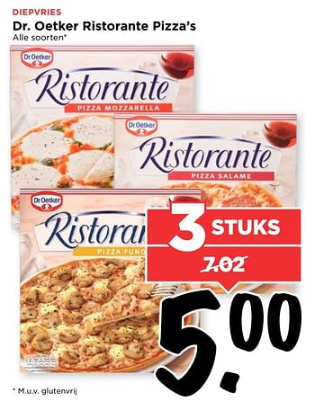 Aanbiedingen Dr. oetker ristorante pizza`s - Dr. Oetker - Geldig van 19/03/2017 tot 25/03/2017 bij Vomar