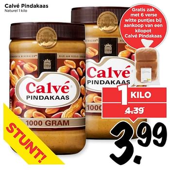 Aanbiedingen Calvé pindakaas - Calve - Geldig van 19/03/2017 tot 25/03/2017 bij Vomar