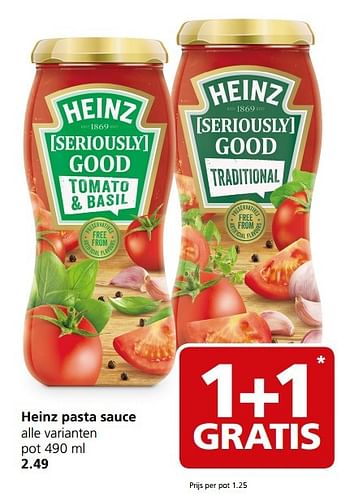 Aanbiedingen Heinz pasta sauce - Heinz - Geldig van 20/03/2017 tot 26/03/2017 bij Jan Linders