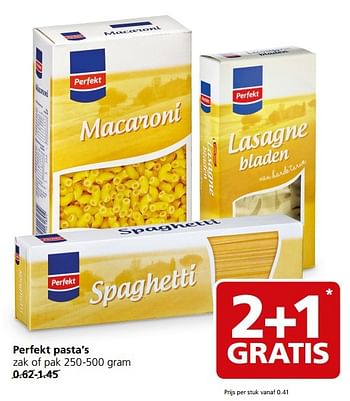 Aanbiedingen Perfekt pasta`s - Perfekt - Geldig van 20/03/2017 tot 26/03/2017 bij Jan Linders